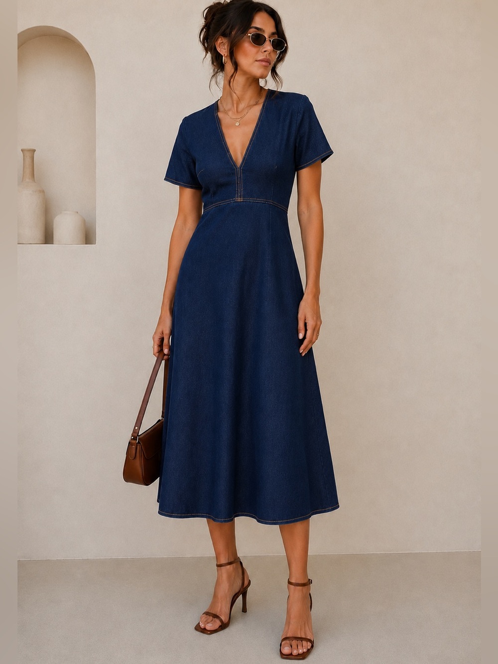 Like New! Max Mara Leisure Polo Denim Midi Dress